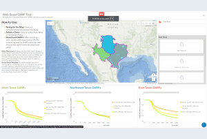 Screenshot of the Flood Risk Management website the "Web Based DARF Tool"